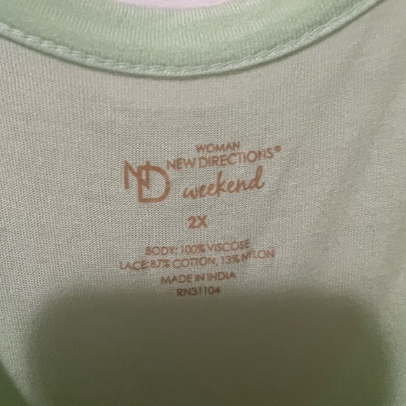 New Directions - 2X Long Sleeve Blouse - Picture 2 of 3